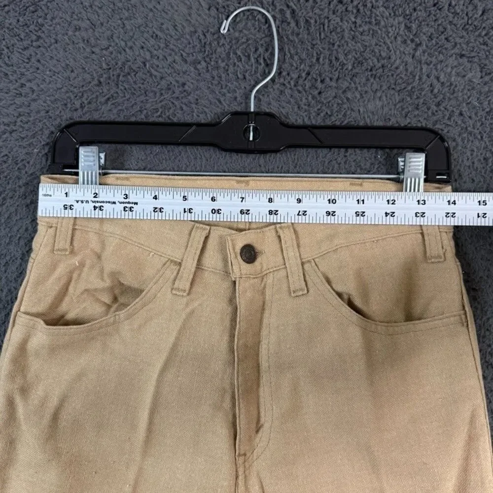 Vtg Levis Pants Mens 28x30 Beige Bootcut Big E Sta-Prest Made in USA 1970s
